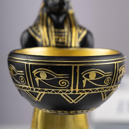 Estatua de Anubis con cuenco de resina 10 pulgadas miniatura 6