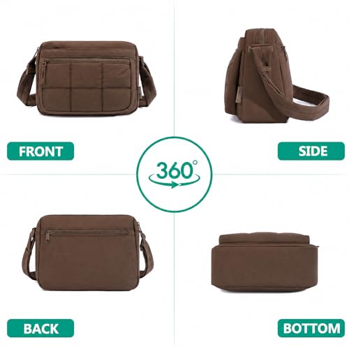 Image of Nylon Crossbody Bag for Women, Lightweight Shoulder Travel Purse