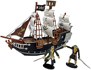 Ram® Childrens Kids Pretend Play Pirate Ship Play Cannon Treaure Pirate Figures Toy With Figures