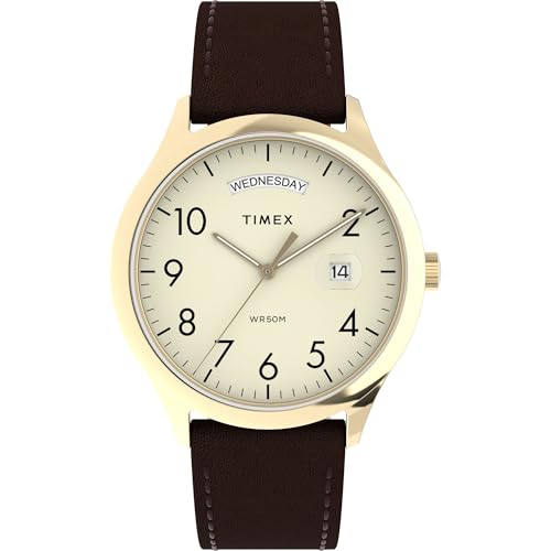 Image of Timex Men's Modern Easy Reader 40mm Watch - Black Strap White Dial Silver-Tone Case