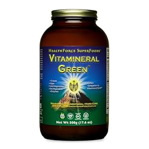 HealthForce SuperFoods Vitamineral Green – Mineral Supplement for Immune & Thyroid Support – Green Powder Supplement with Ingredients from The Land – Gluten-Free & Vegan – 500 Grams