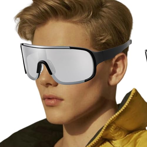 shpuuyy Gafas de Moto,Gafas para Ciclismo - Escudo UV Antivaho Gafas Seguridad para Ciclismo Running Deportes al Aire Libre