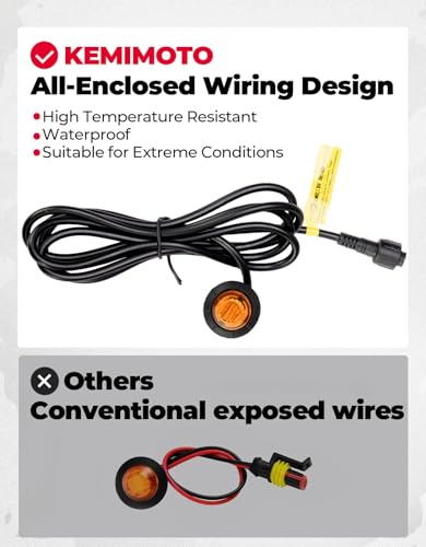 image for KEMIMOTO UTV Turn Signal Kit with Horn, Pre-Wired, Plug and Play UTV A