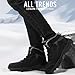 Winter Ankle Boots,Fashion Lightweight Mens Snow Boots,Outdoor Walking Breathable Winter Sneakers for Men,Non-Slip Rubber Outsole (Color : Black, Size : 10)