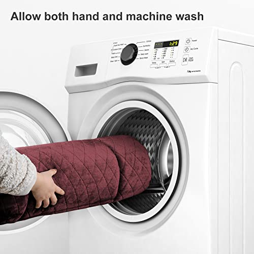 Hero Dog Large Dog Bed Dog Crate Pad Mat For Dogs, 42" Soft Flannel Machine Washable Pet Beds With Non-Slip Bottom, Burgundy L #TOP4