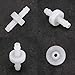Mudder 4 Packs 1/4 Inch Check Valve, 6mm PVDF Plastic Wear-resistant One Way Check Valve for Fuel Gas Water Air