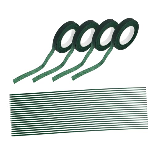 jojofuny Floral Tape Set for DIY Flower Crafting Bendable Wire Stem Bouquet Accessories