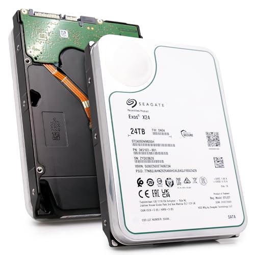 Image of Seagate Exos X24 24TB Enterprise Hard Drive HDD SATA 6Gb /s 512MB Cache 7200 RPM 512e CMR Helium Sealed 3.5in Hard Drive ST24000NM000H