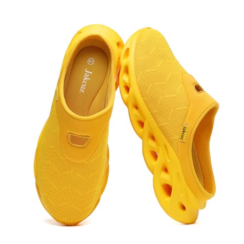 Image of Jakcuz Men Slip On Mules Lightweight Open Back Sneakers Breathable Walking Shoes