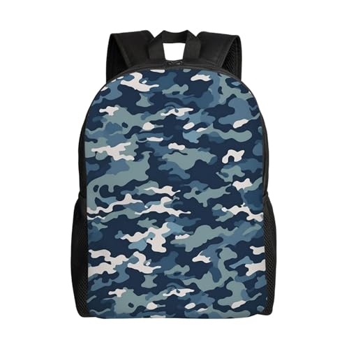 Navy camouflage pattern Travel Backpack for Men & Women 15.6 inch Laptop Backpack Waterproof Work Back Pack