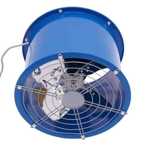 Ventilador axial de tubería cilíndrica 370W 16” Antiexplosión para cabina de pintura con cubierta protectora y ventilación al viento, 1420r/min Ventilador axial industrial para conducto miniatura 3