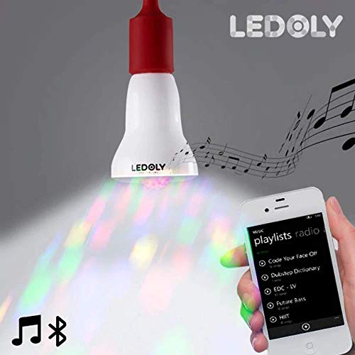 Bitblin Ledoly C1000 Bombilla LED Bluetooth con Altavoz E27, 7 W, Blanco, 8,5 x 14,5 cm