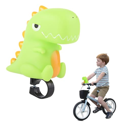 KAIYAYA Timbre de bicicleta de dinosaurio, bocina de bicicleta, bocina para niños, bocina infantil, bicicleta infantil, dinosaurio, apretón, cuerno de unicornio para niños y niñas