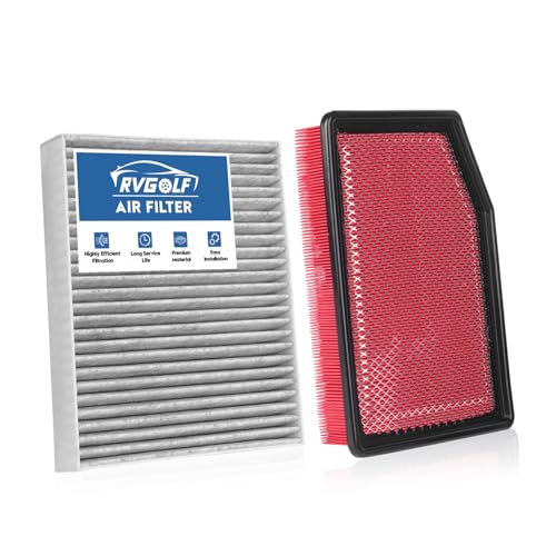 Image of Engine+Cabin Air Filter Fit for 19-26 Silverado 1500, 21-26 Suburban | 19-26 Sierra 1500, 2Pcs, CF11966, 84121217, 99% Filtration Efficiency, Easy Install, Odor control, Great Value, Right Size