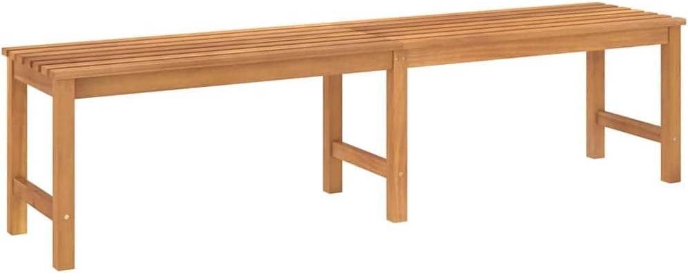 vidaXL Garden Bench Warm Teak Solid Teak Wood 70.9 in Length Durable