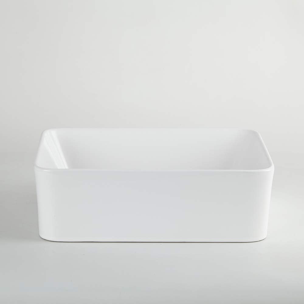 Ceramic Rectangular Vessel Sink 16-inch by 12-inch Small Vessel Sink Bathroom Sink Rectangular Design