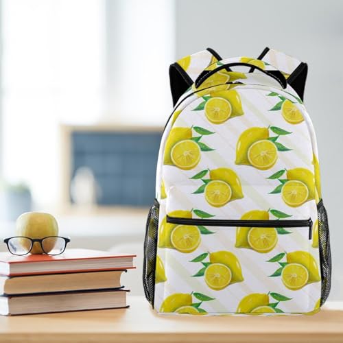 Sac à dos filles et garçons avec motif imprimé citron estival 40cm - 5