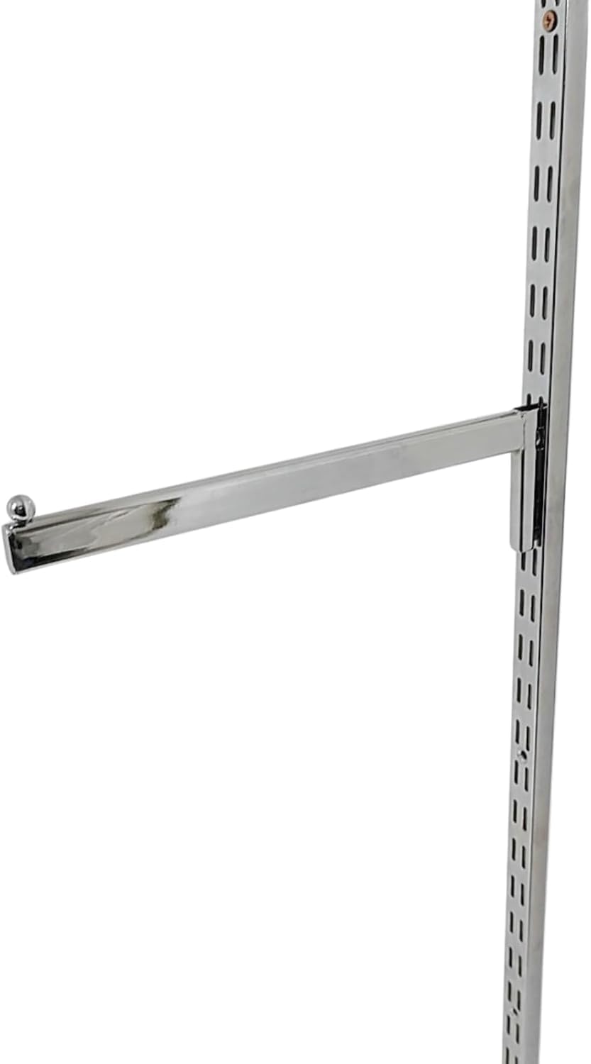 Chrome Straight Arm For Twin Slot Uprights For Retail Display Shopfittings (300mm)