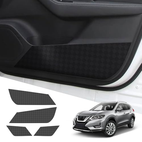 SHAOHAO 新型 TPU改良素材 日産 エクストレイル T33 ドアキックガード 専用 エクストレイルT33 キックガード 運転席用 助手席用 貼り付け簡単 汚れ防止 キズ防止 蹴り防止 ドアトリムガード エクストレイル T33アクセサリー 車用品 内