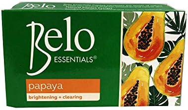 Belo Essentials Papaya Brightening + Clearing Whitening Soap 3-pack 65g each