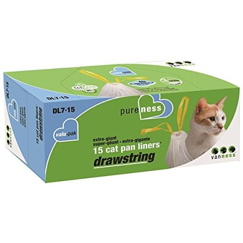 Van Ness Extra Large Drawstring Cat Litter Box Liners, 15 Count, DL7-15 Cover