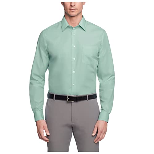 Image of Van Heusen Men's Poplin Regular Fit Solid Point Collar Dress Shirt