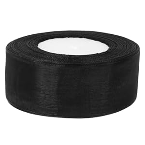 VALICLUD Schwarzes Organzaband Geschenkband