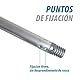 Maya Aluminiumstange, eloxiert, 1,40 m, leicht, robust und professionell, Griff und Gewinde aus Polypropylen (braun)