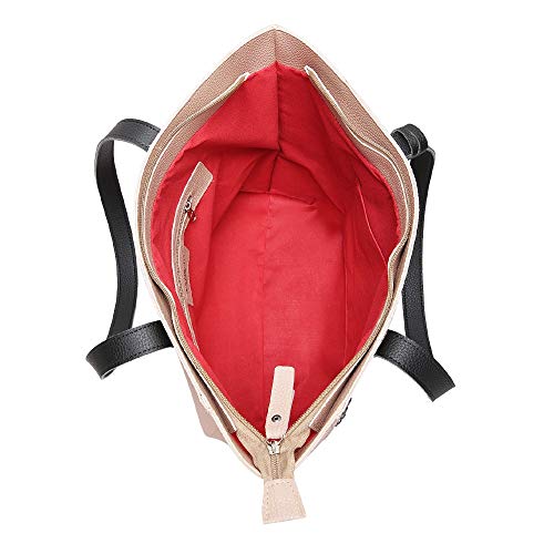 Kit Bolsa Sacola Grande Feminina + carteira com porta cartões Willibags (Nude)