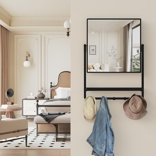 Miroir mural avec étagère pour optimiser une petite salle de bain encombrée