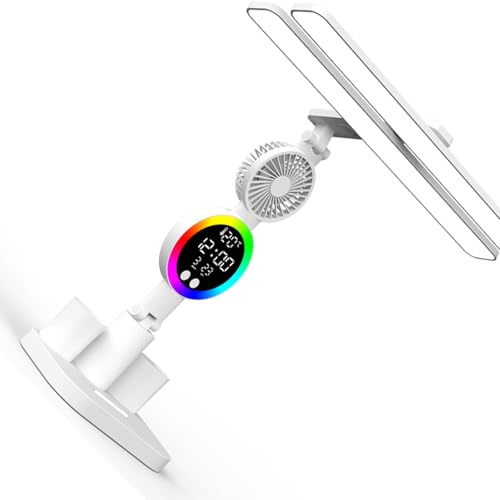 Lampe de bureau pliable avec ventilateur porte-stylo lampe de chevet