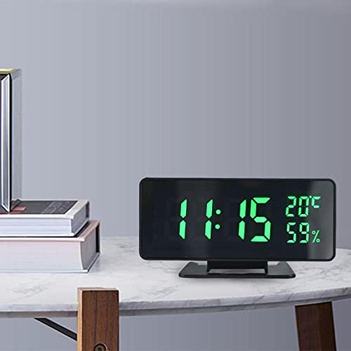 Reloj despertador digital automático y adorno decorativo con temperatura ajustable 8