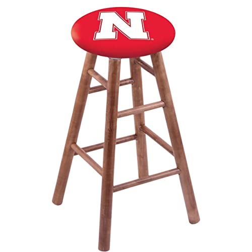 Holland Bar Stool Co. Maple Counter Stool in Medium Finish with Nebraska Seat by The