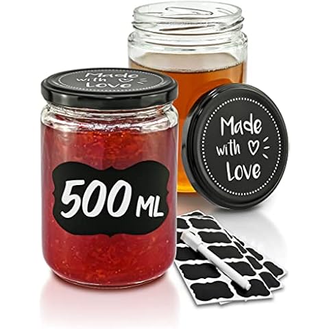 Praknu 12 Tarros de Cristal para Conservas de 500ml Cover