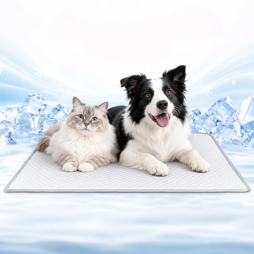 ZoneYan Manta Refrescante para Perros, Alfombrilla Refrescante para Mascotas,Alfombra Refrescante para Perros, Alfombrilla Refrescante, Cama Gato Verano,No Tóxico