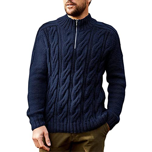 Pull col montant en tricot de qualité supérieure vert taille S - 3