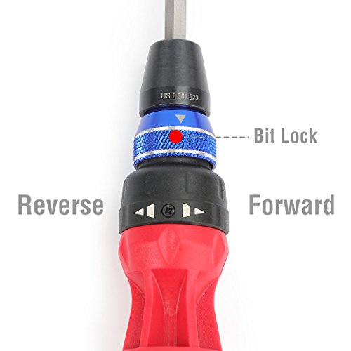 WORKPRO 12-in-1 Multi-Bit Ratcheting Screwdriver, Quick-load Mechanism Bits Hold in Handle