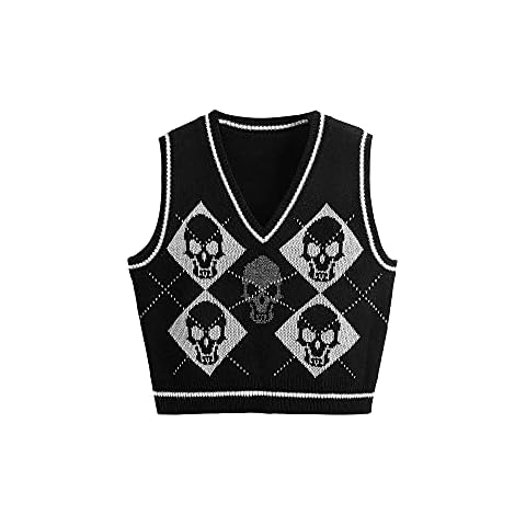 FeMereina Women's Gothic V Neck Sweater Vest Cover