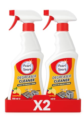 2 × 750ml Pearl Double Pack | Spark Professional Degreaser Spray | Heavy-Duty Kitchen & Workshop Cleaner | Lemon Power | Cuts Through Tough Grease, Burnt-On Oil & Grime | For Ovens, Hobs, BBQs