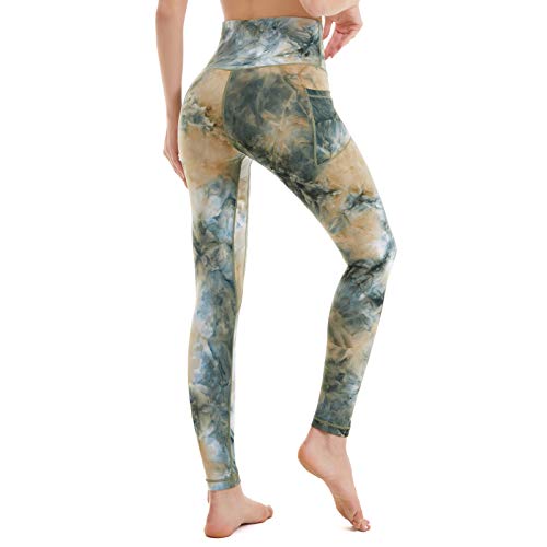 Image of iniber High Waisted Yoga Pants with Pockets for Women 4-Way Stretch Soft Running Workout Leggings Athletic Yoga Pants
