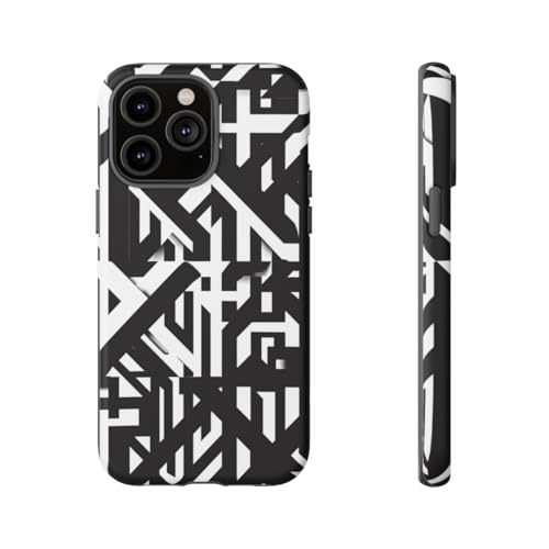 Coque rigide iPhone 14 Pro Max anti-traces - Motif géométrique mat robuste