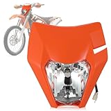 AnXin Dirt Bike LED Headlight Universal for EXC SX SXF EXC XC XCF XCW XCFW 50-525 2016-2025 Supermoto Enduro Orange