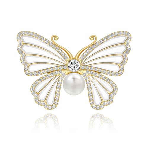 Image of Butterfly Brooch for Women, Insect Butterfly Pins Shawl Pin Clip Flashing Butterfly Jewelry Fashion Brooch Wedding Accessories Sweater Scarf Brooch for Women