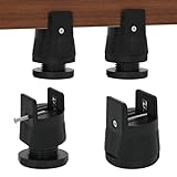ohbien 4 Stück Möbelerhöhung Betterhöhung 6-8cm Höhenverstellbare, Verstellbare Stuhlerhöhungen mit Schraubklemme, Sofaerhöher Tischerhöher Möbelerhöher für 10-50mm Breite Quadrat & Runde Stuhlbein