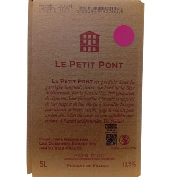 Rosé Pays d'Oc Le Petit Pont 5L idéal pour vos barbecues et apéritifs