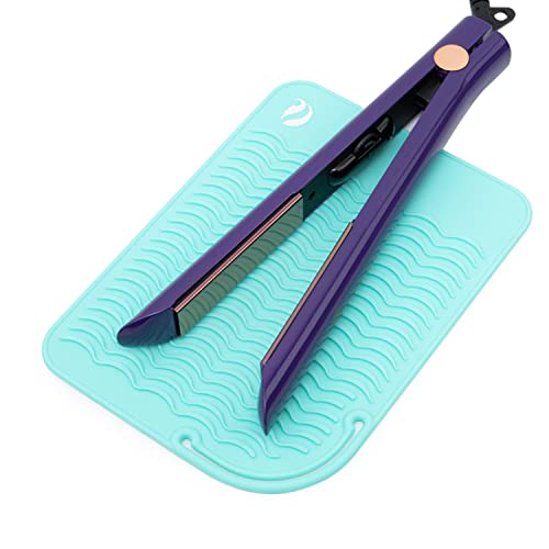 Estera de silicona resistente al calor para planchas y herramientas de cabello CaliCapelli Professional color verde menta miniatura 1