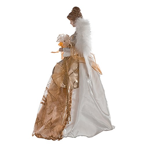 Kurt S. Adler Kurt Adler 17-Inch Ivory And Gold Angel Treetop #TOP2