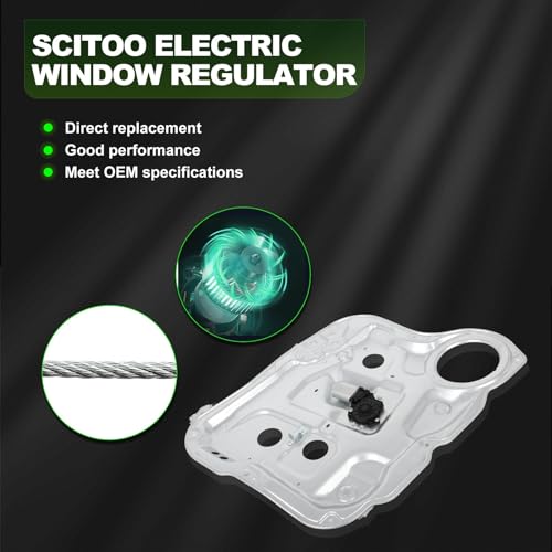Image of SCITOO Power Window Regulator and Motor fit for 2007 2008 2009 for Hyundai Santa Fe Front Left Side 748-338