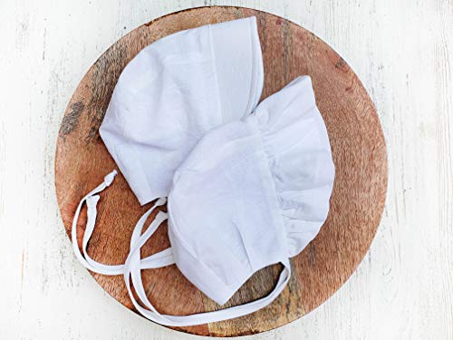 Mali Wear Baby Girl Boy White Bonnet Visor Ruffle Summer Beach Hat Cap Spring Summer Outdoor Bonnet (White Boys Visor, 18-24M) #TOP22