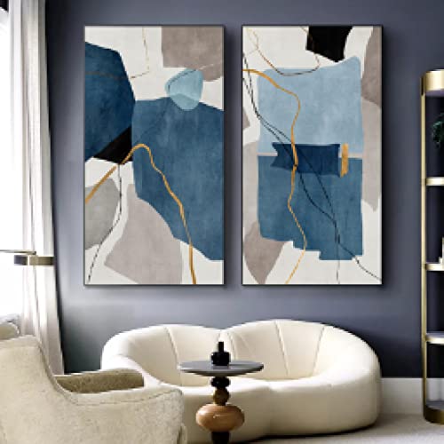 Impressions sur toile bleu abstrait pour transformer votre salon en havre de paix